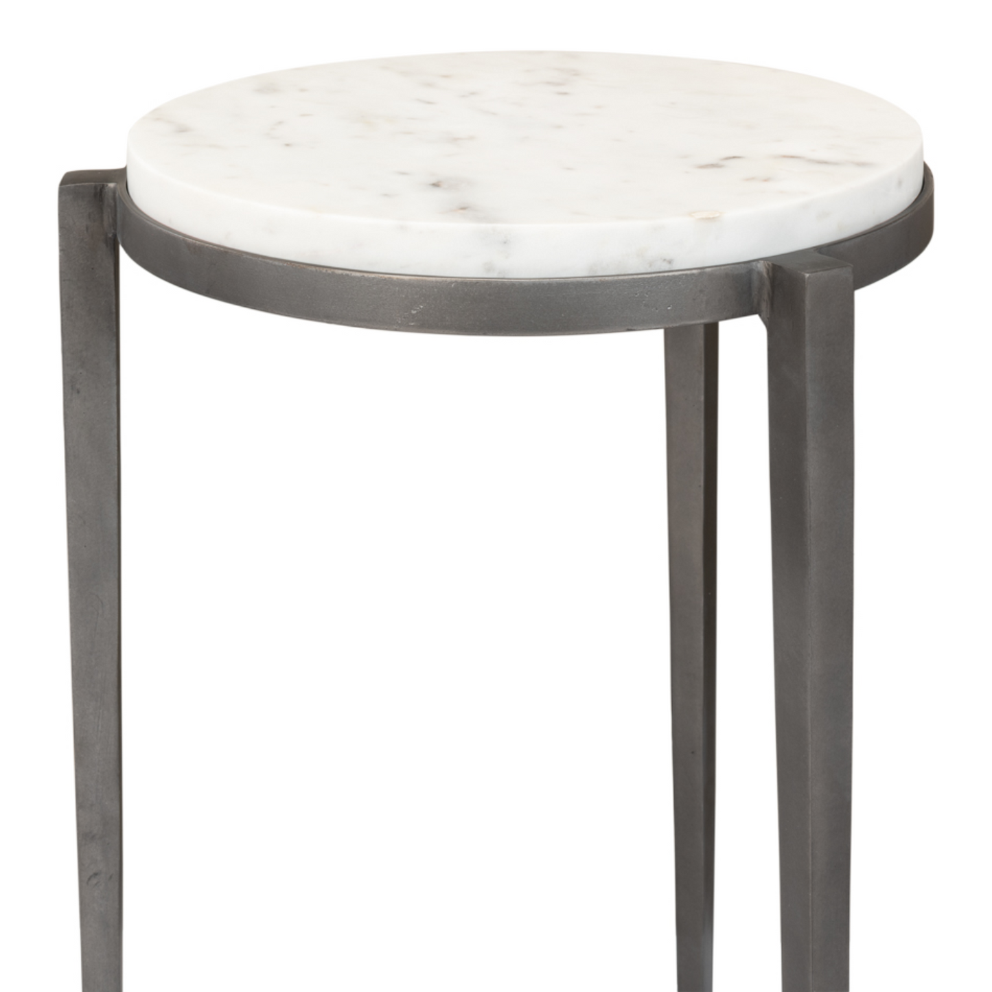 Gabi Marble Top Side Table – White Eclectic Design