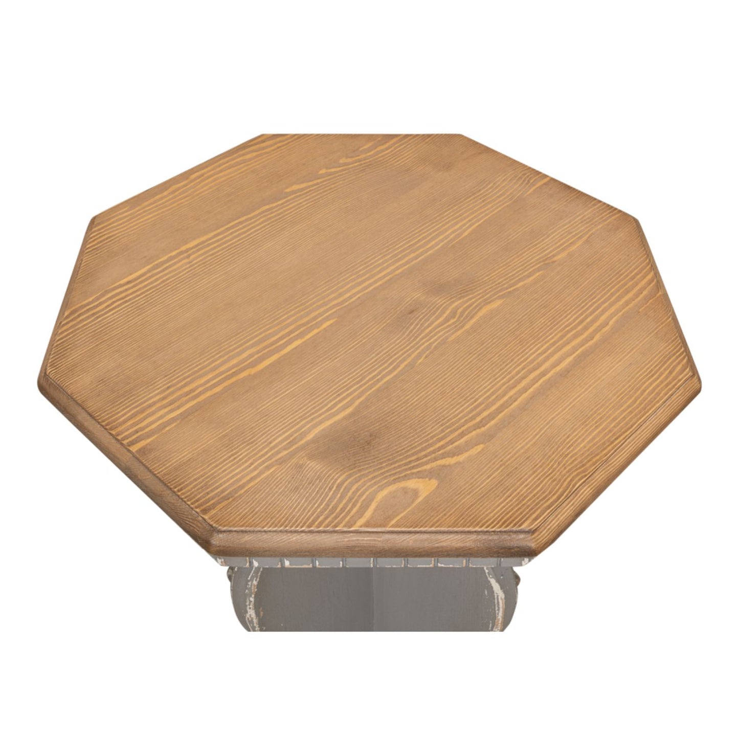 Brogan Side Table – Old Pine Finish with Green Traditional Style