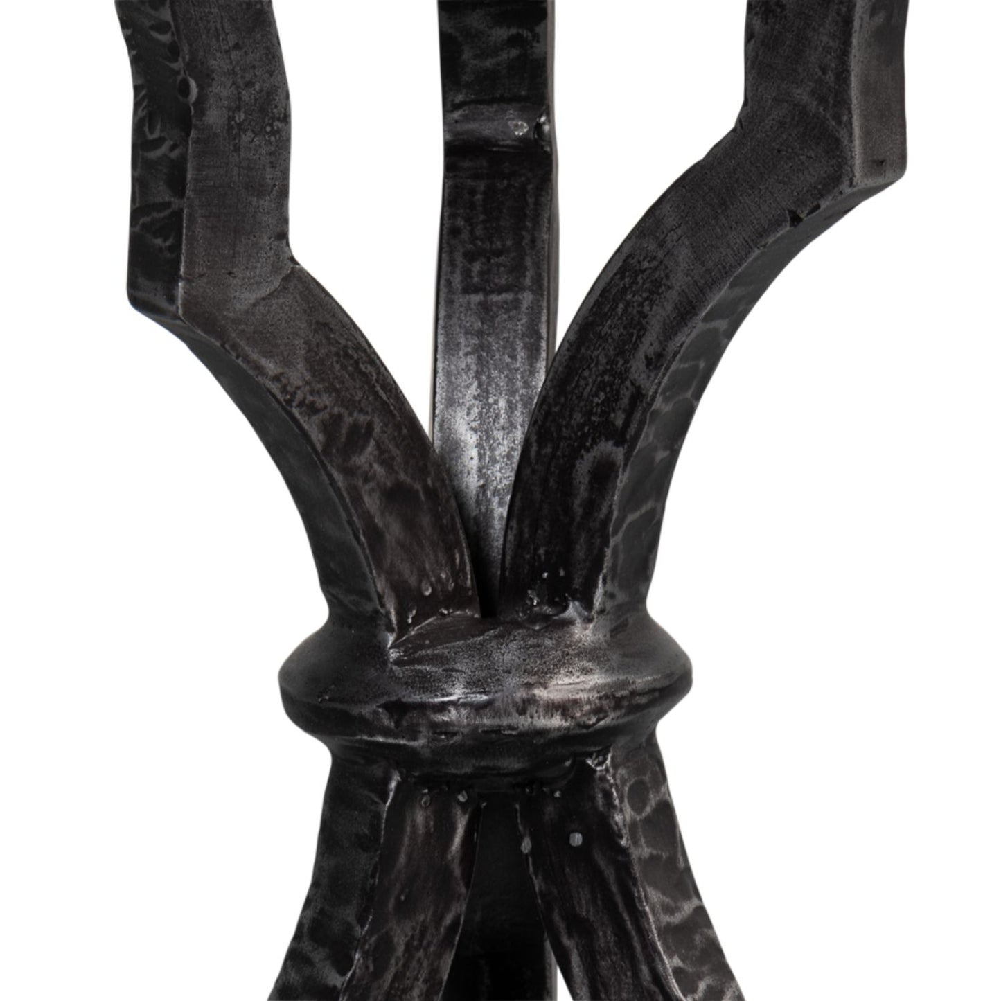 Marylin Side Table with Marble Top – White Marble & Hand-Forged Iron