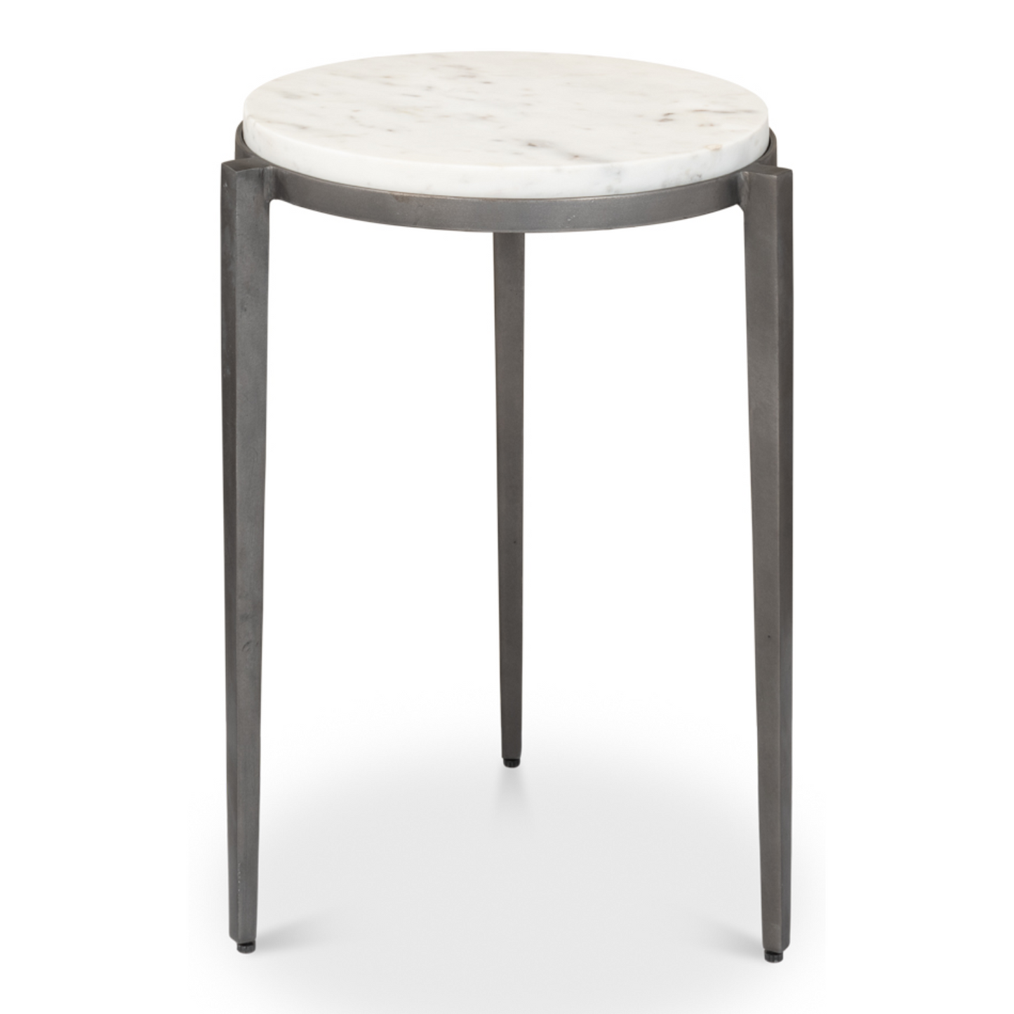 Gabi Marble Top Side Table – White Eclectic Design