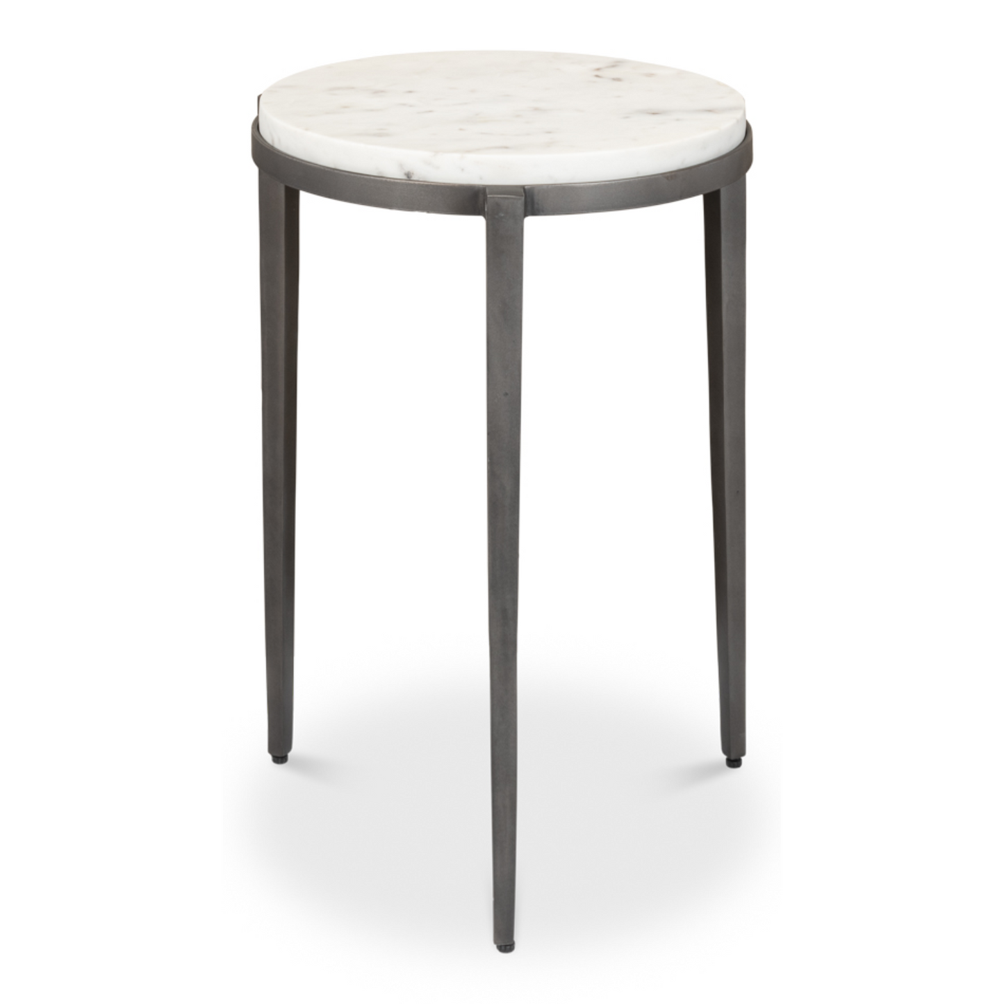 Gabi Marble Top Side Table – White Eclectic Design