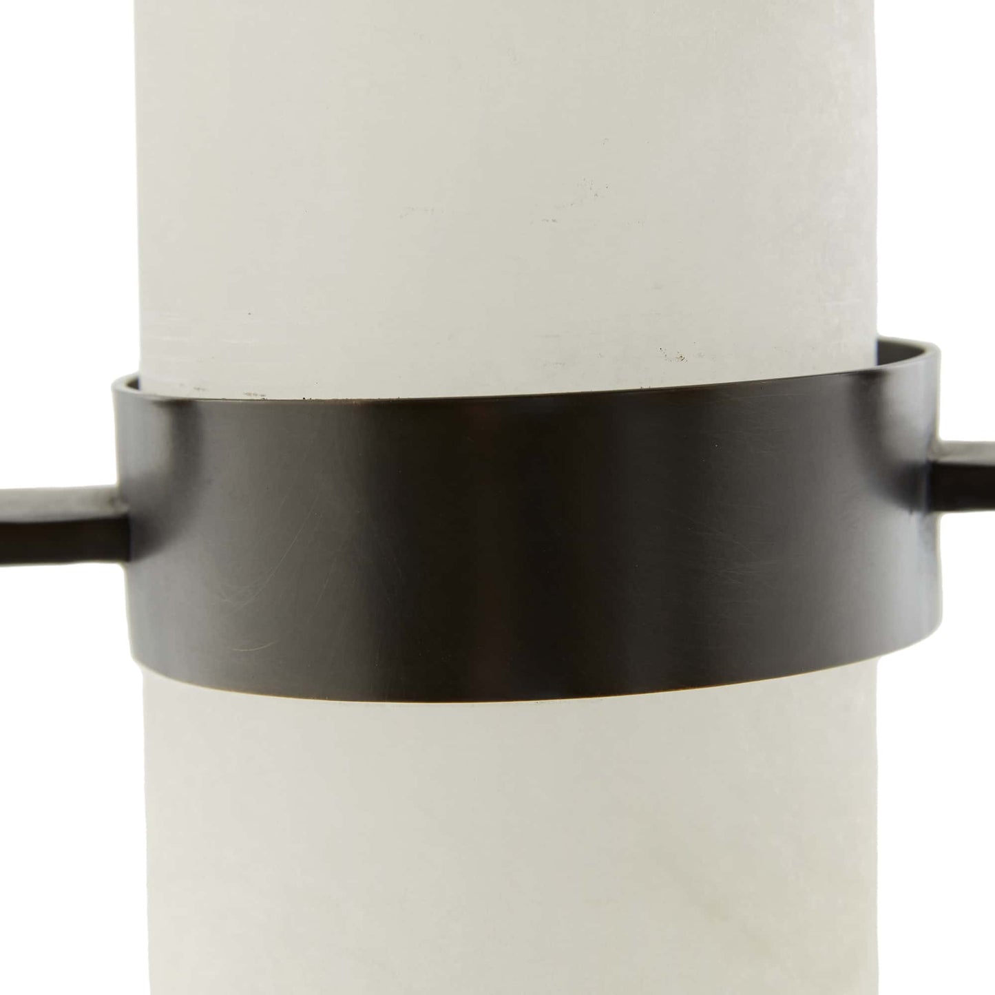 Rozuko Pendant - White Alabaster and Bronze