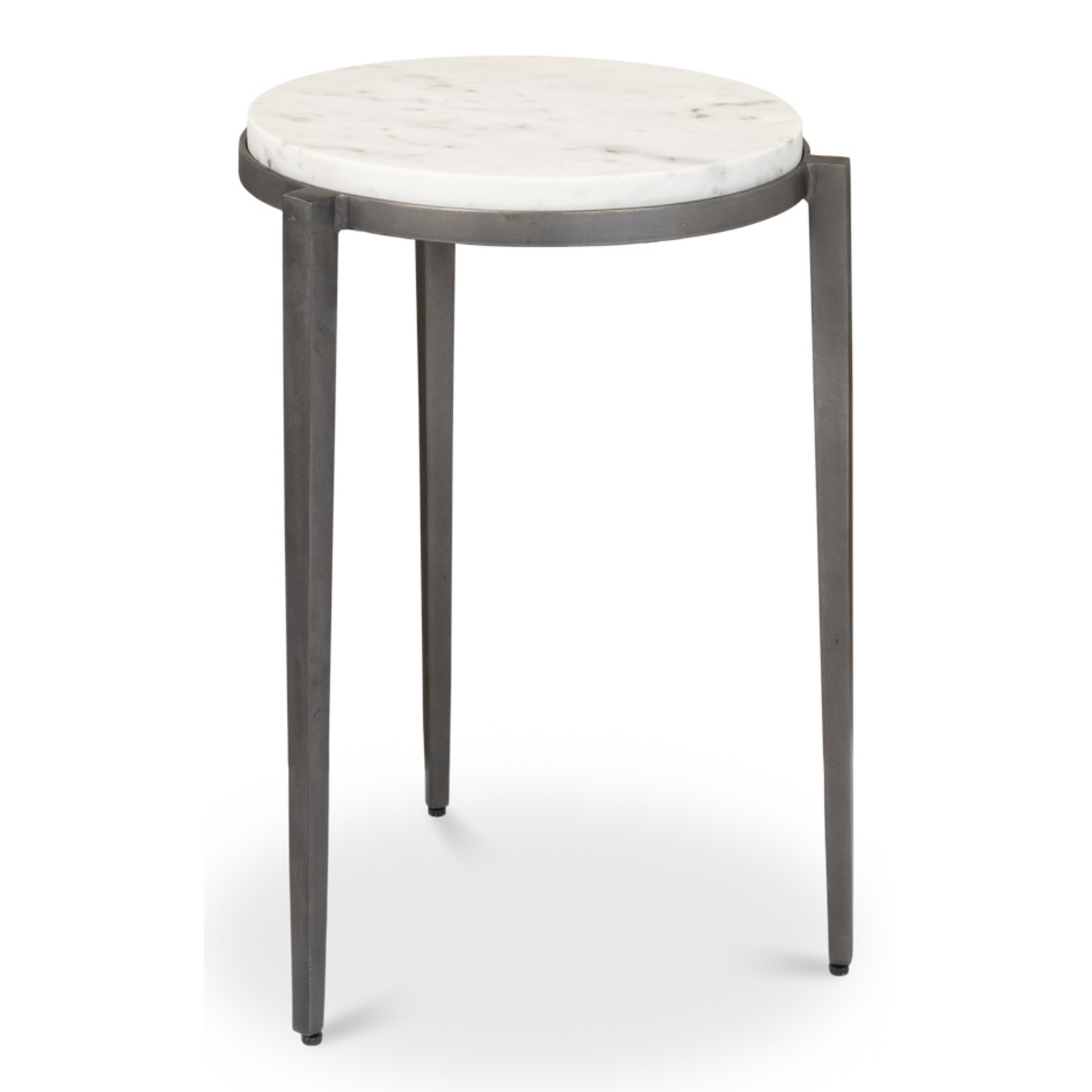 Gabi Marble Top Side Table – White Eclectic Design
