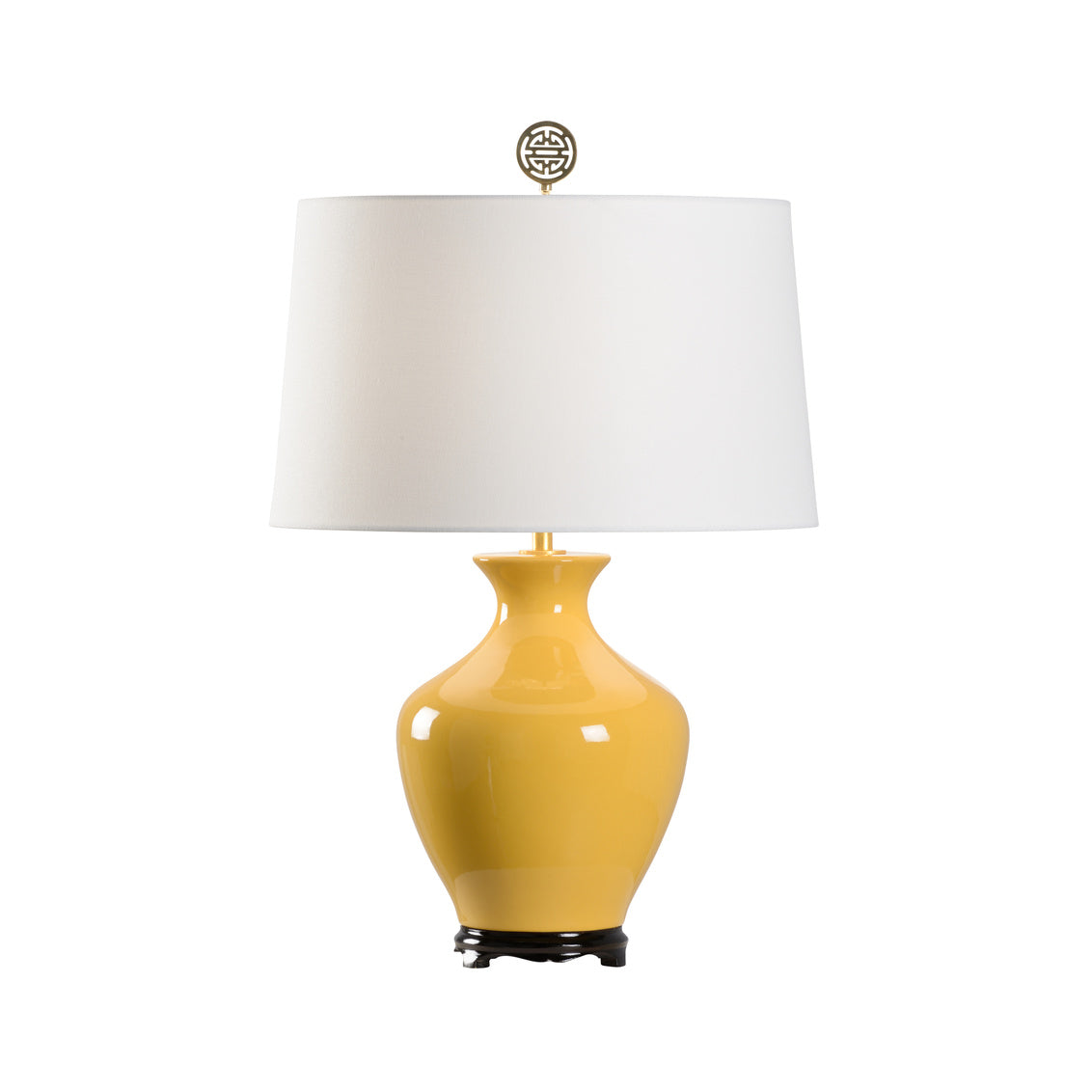 Parkway Lamp - Handcrafted Chinoiserie Style in Tofu Glaze or Spicy Mustard Finish
