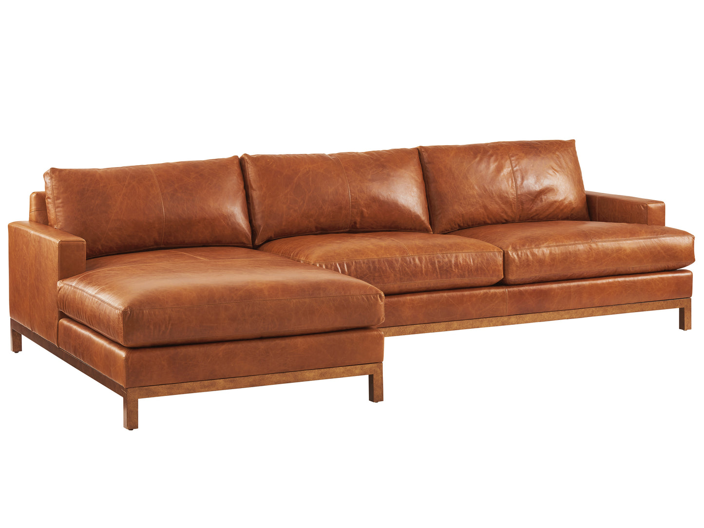 Barclay Butera Horizon RAF Leather Sofa, Right Arm Facing, Premium Upholstery