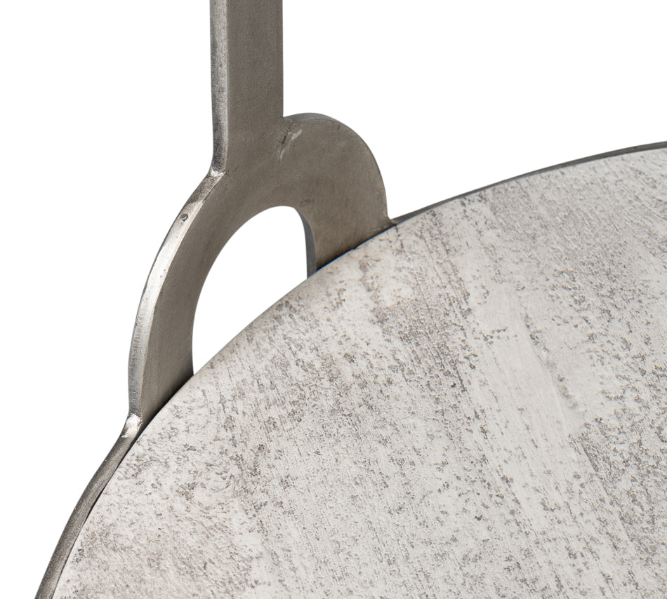 Phin End Table – Grey Traditional Design with Mango Wood Top