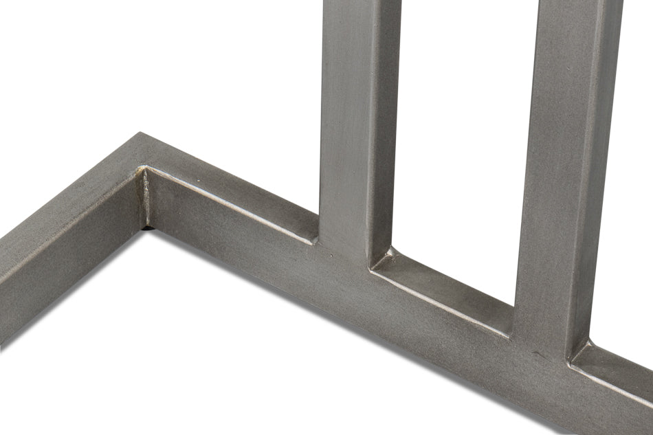 Libby End Table - Silver Traditional Mango Wood with Antique Silver Base
