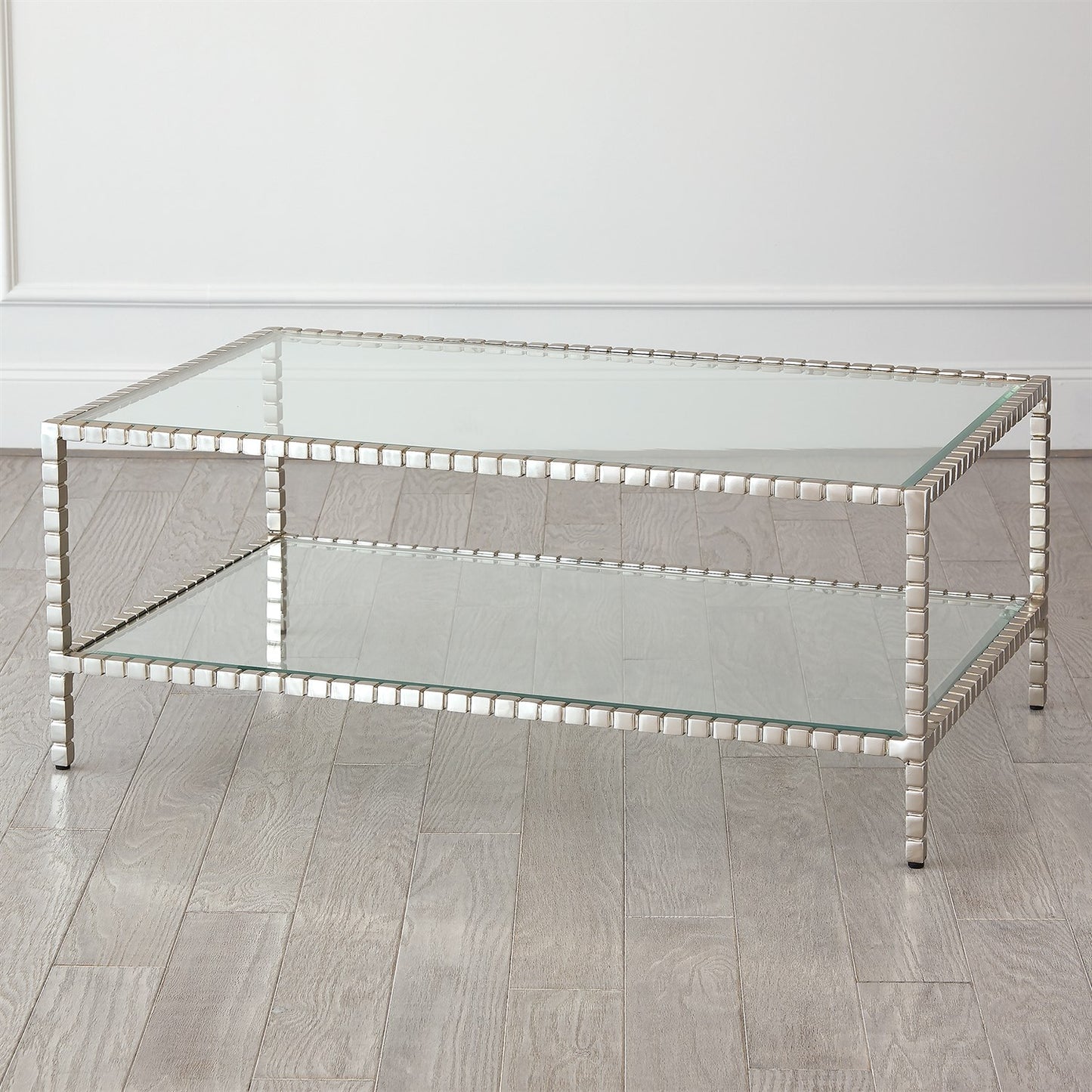 CUBE COFFEE TABLE-NICKEL