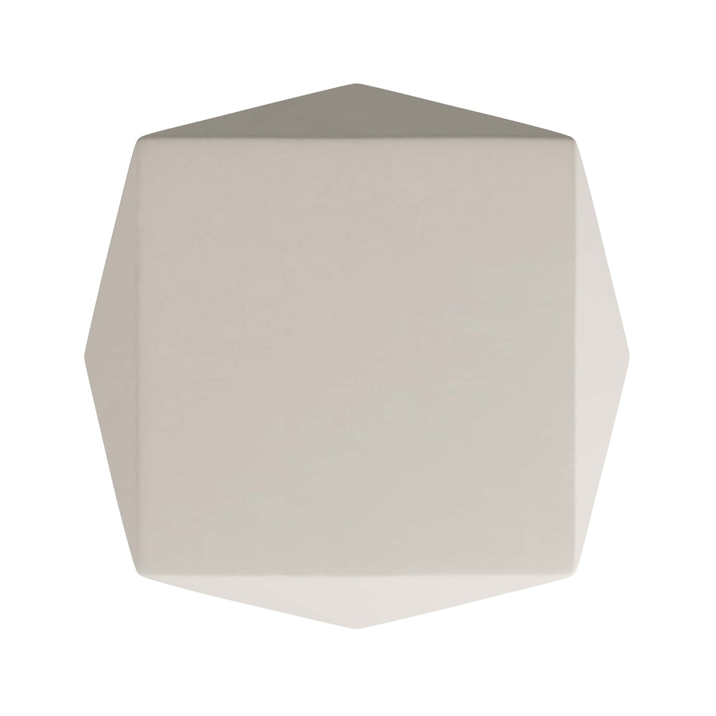 Rory Accent Table - Contemporary Faceted Design in Matte Ivory Concrete
