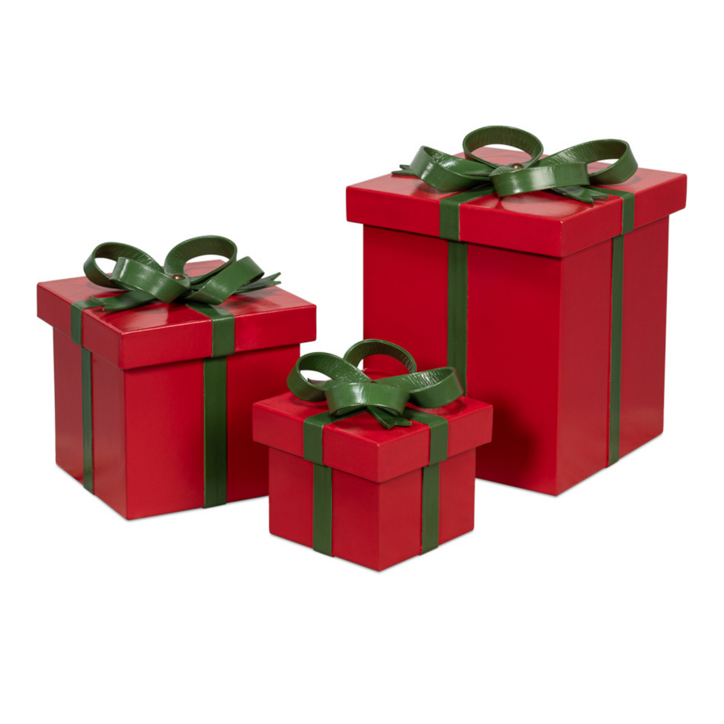 Ferrell Leather Holiday Boxes, Set of 3 – Eclectic Storage & Decor
