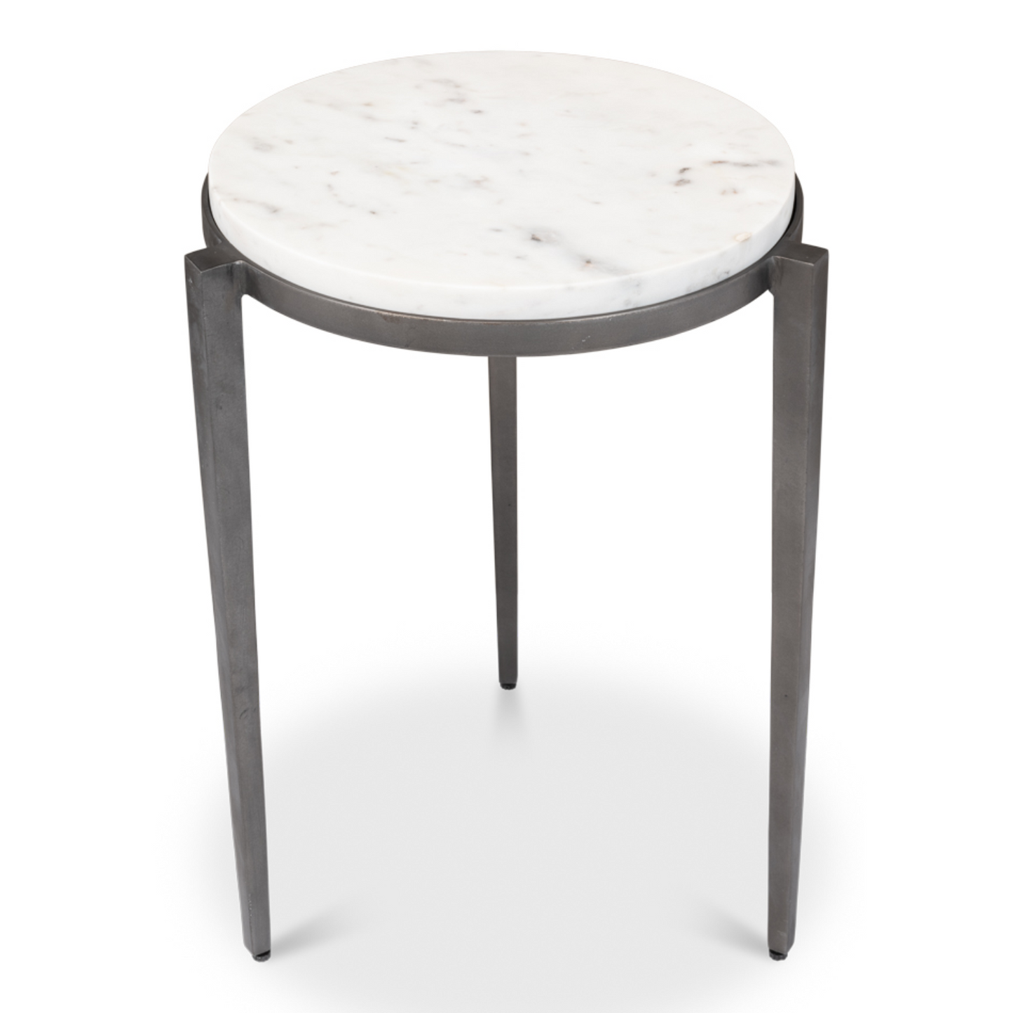 Gabi Marble Top Side Table – White Eclectic Design