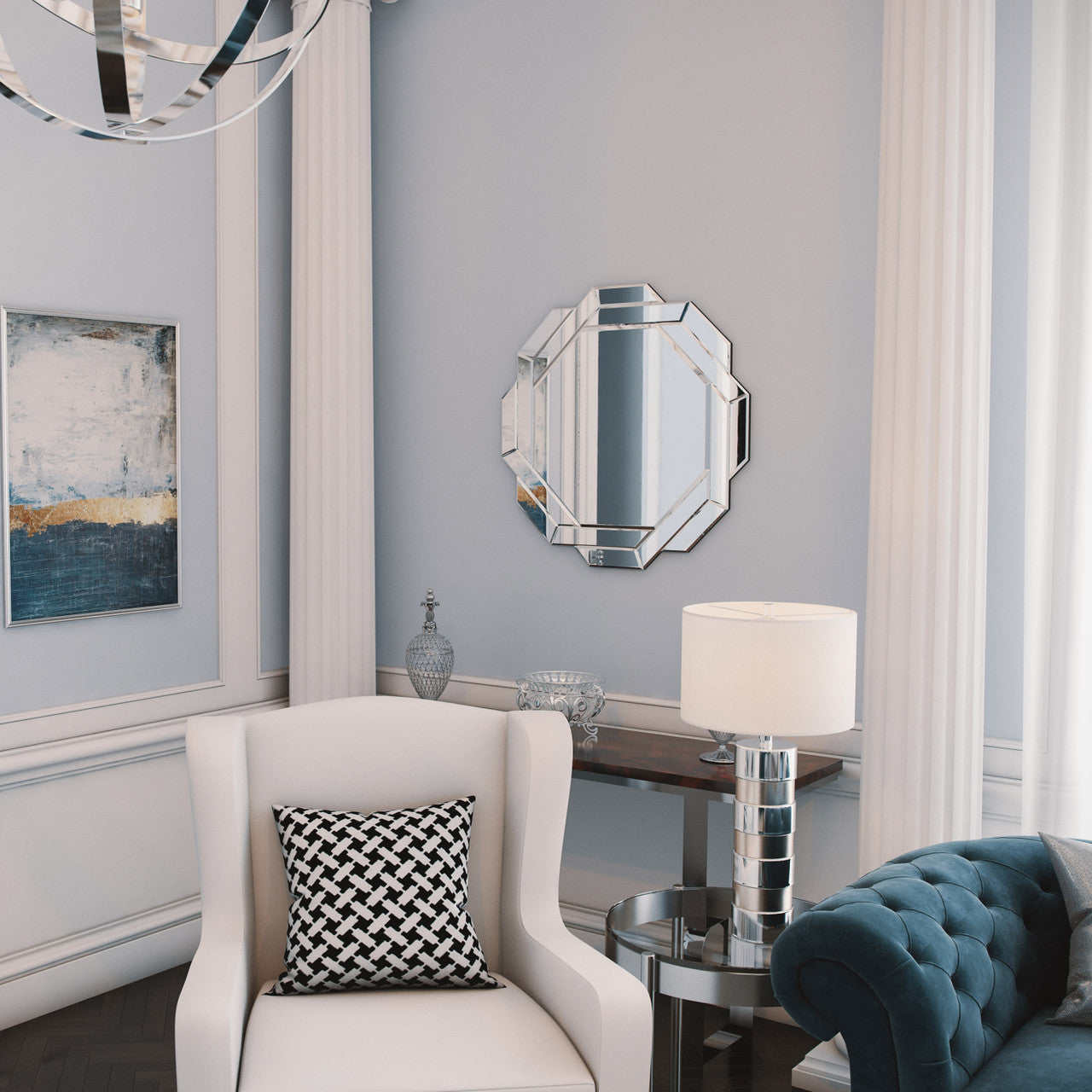 Circle of Squares Mirror