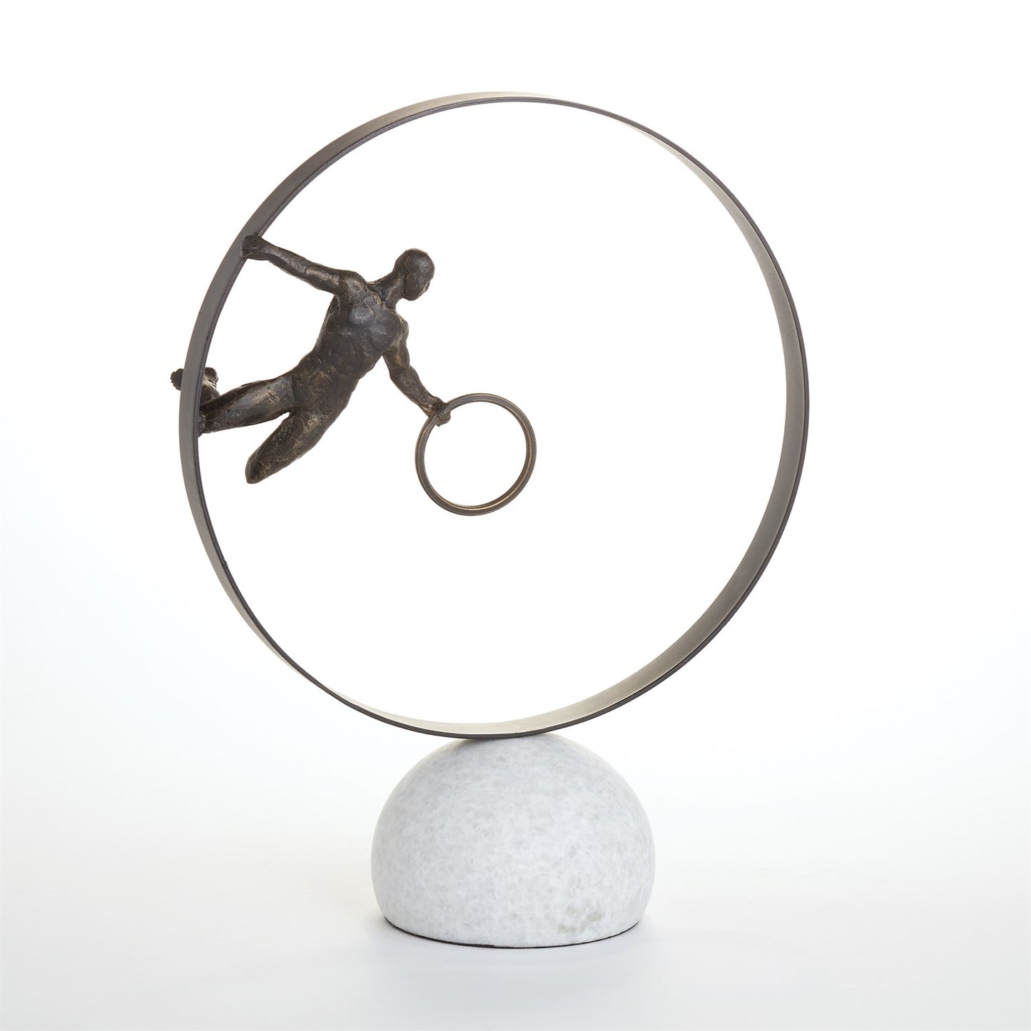 MAN IN CIRCLE SCULPTURE-BRONZE