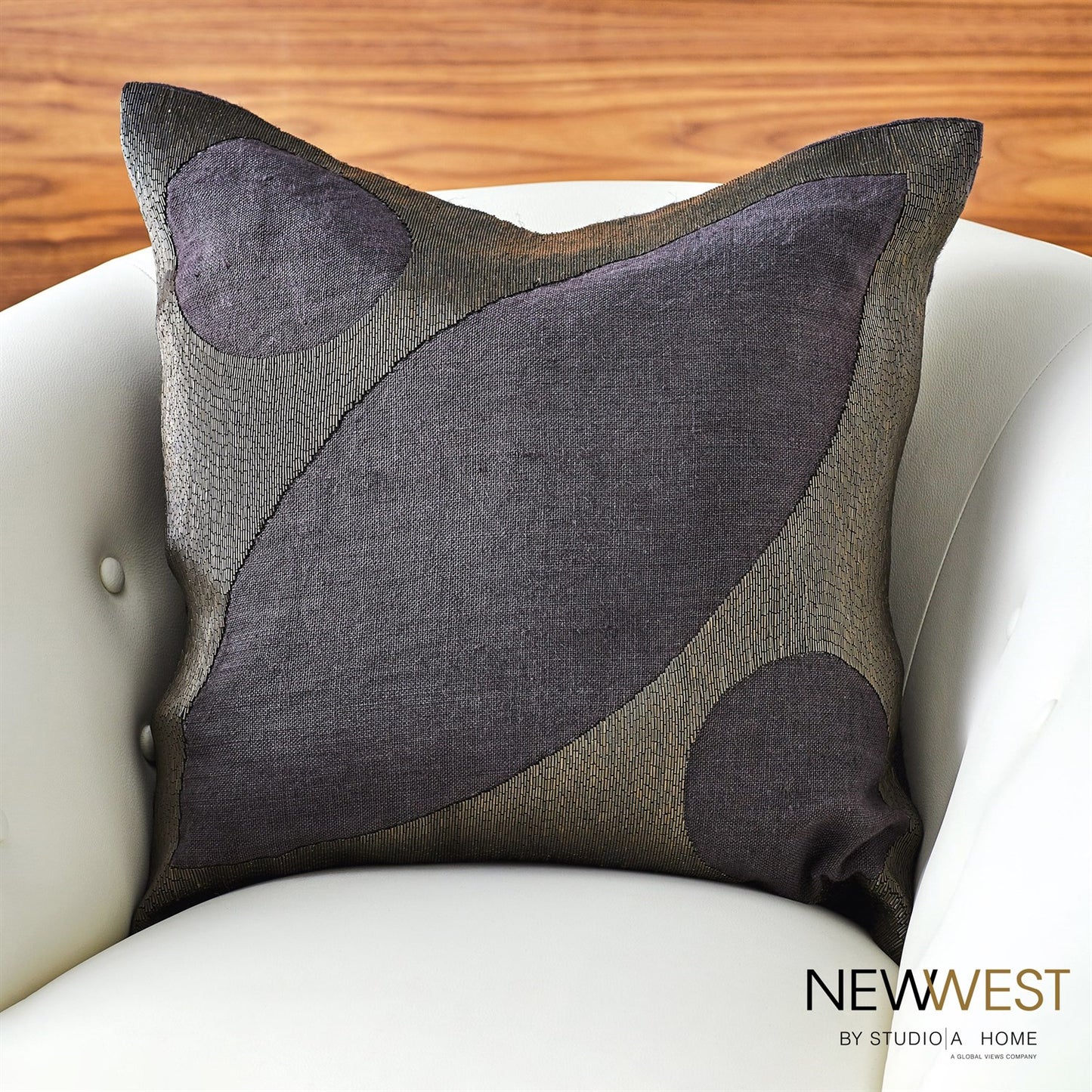 SEED BEADED PILLOW-INDIGO