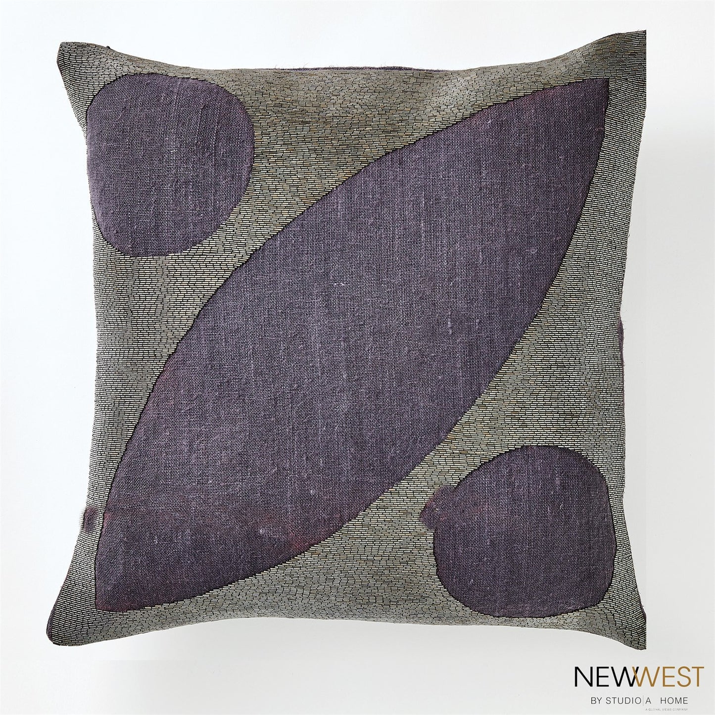SEED BEADED PILLOW-INDIGO