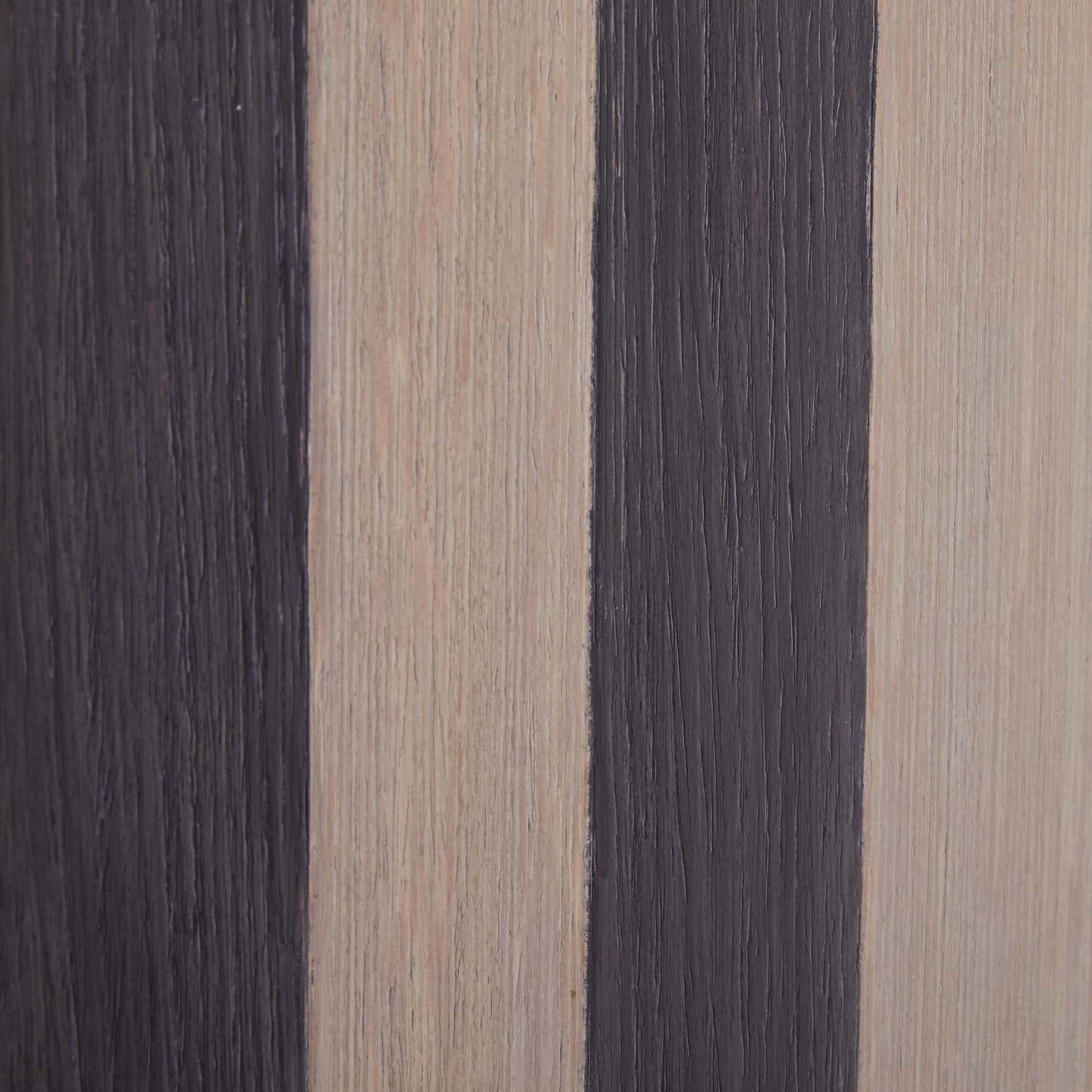 Roxy Floor Mirror - Ebony and Smoke Oak Veneer - Beveled Mirror - Optical Striping Effect