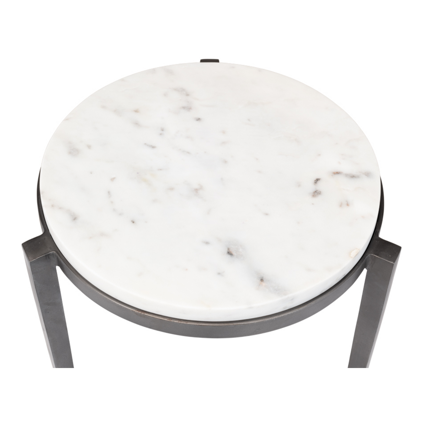 Gabi Marble Top Side Table – White Eclectic Design