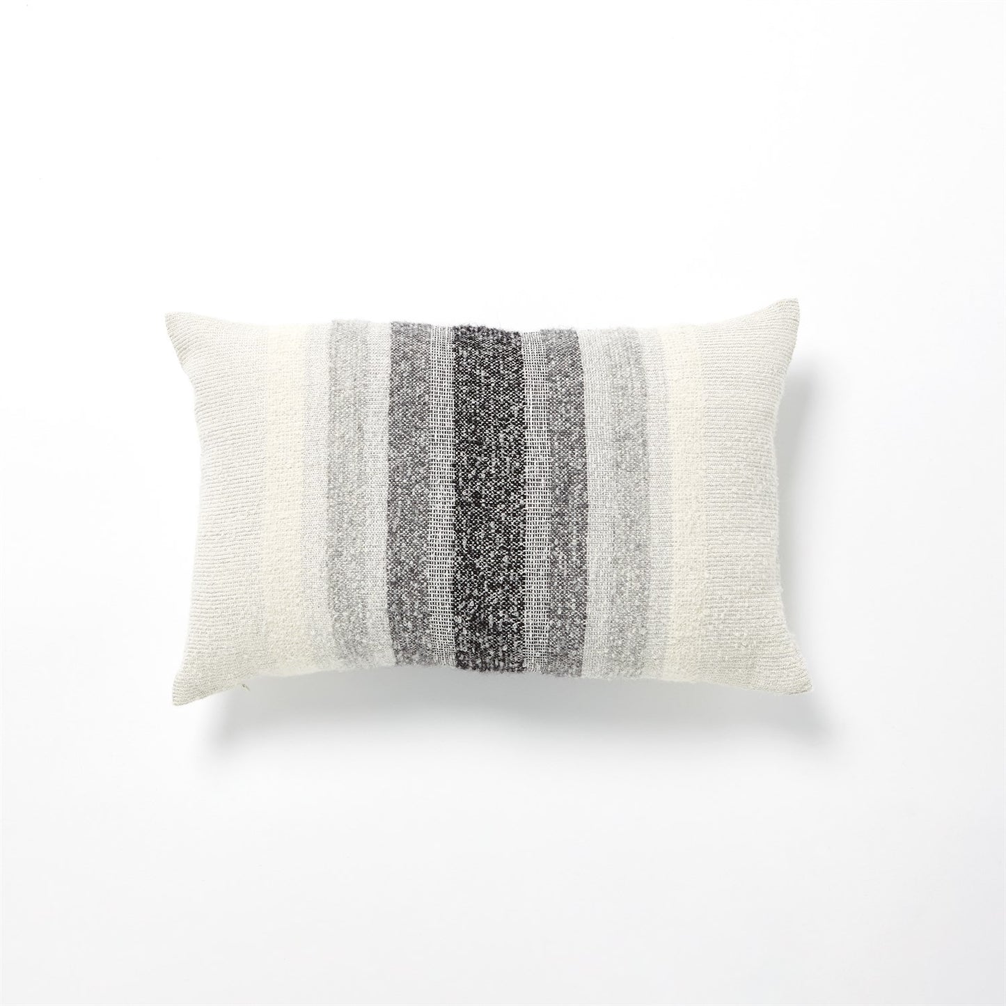 GRADATION LUMBAR PILLOW-WHITE/GREY