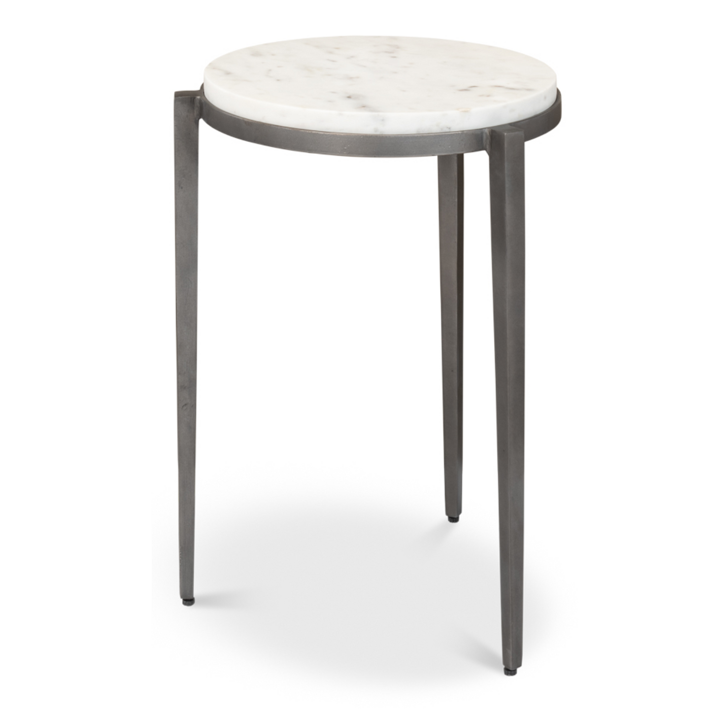 Gabi Marble Top Side Table – White Eclectic Design