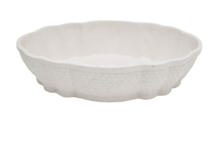 Maitland Smith Constance Bowl - Crushed White Agate Cast Bowl