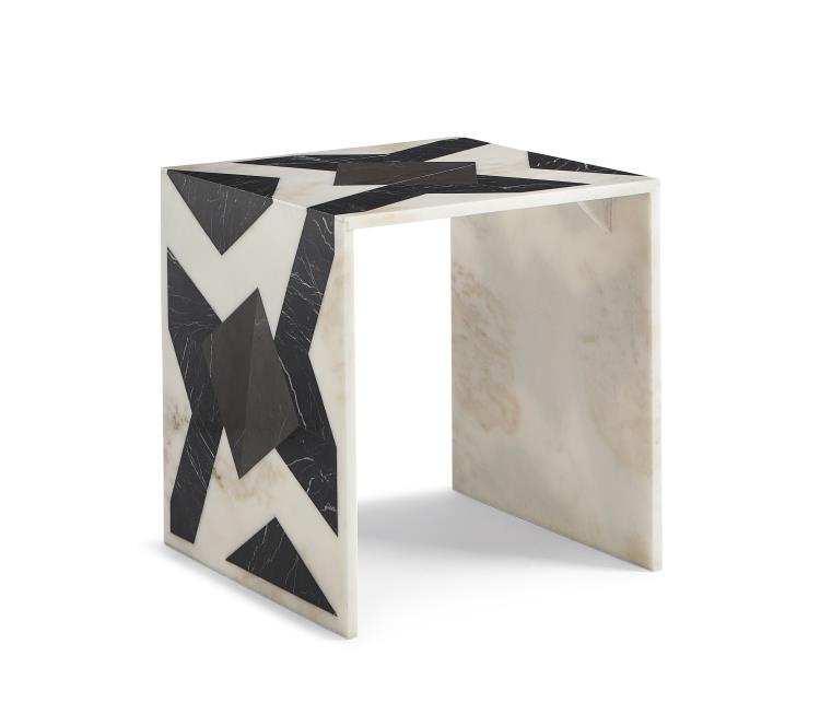 Maitland-Smith Morgan Polished Marble Side Table