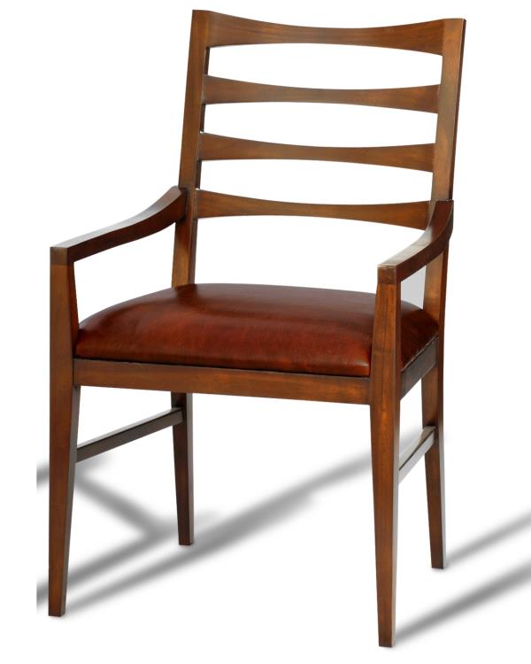 Walter Arm Chair – Rosewood Finish & Italian Buffalo Leather