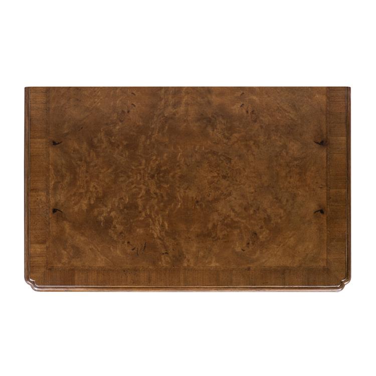 Jockey Chest – Burl Walnut Accent Cabinet with Brass Handles