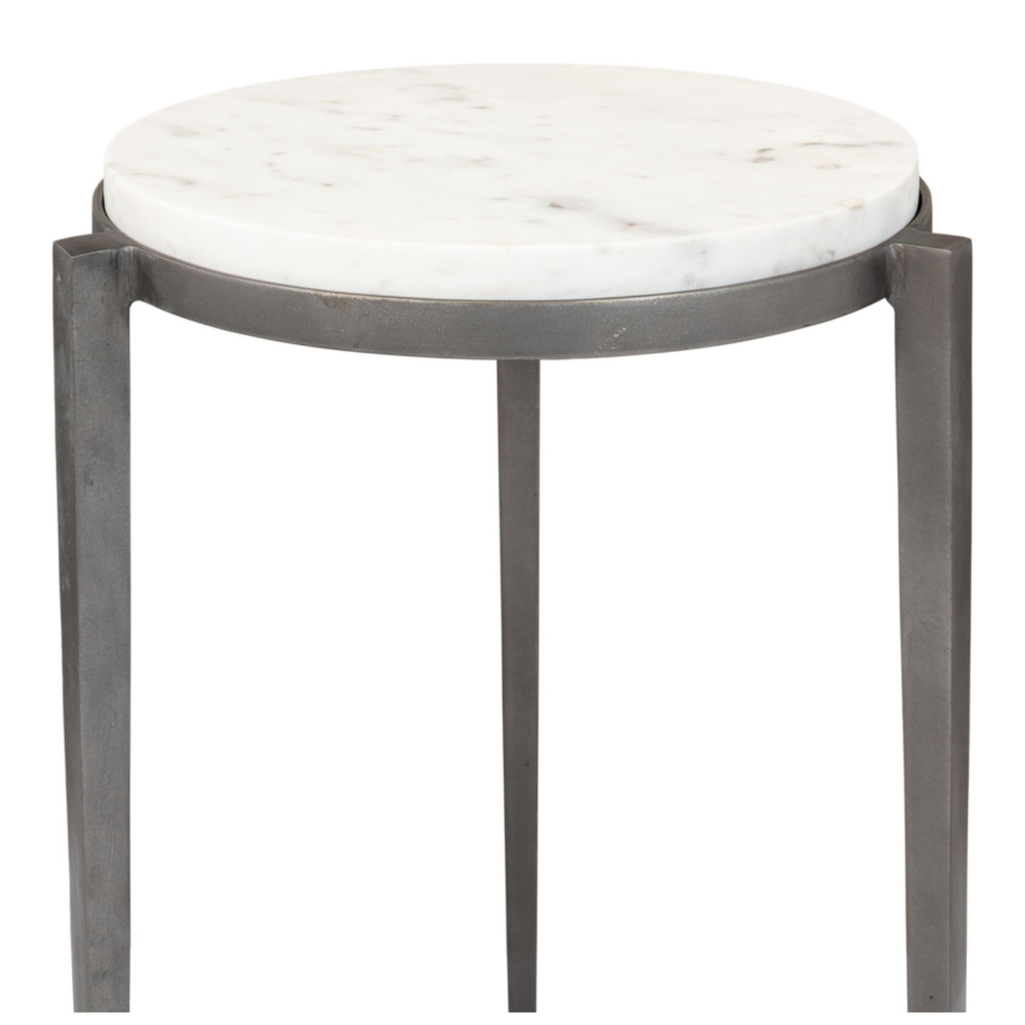 Gabi Marble Top Side Table – White Eclectic Design