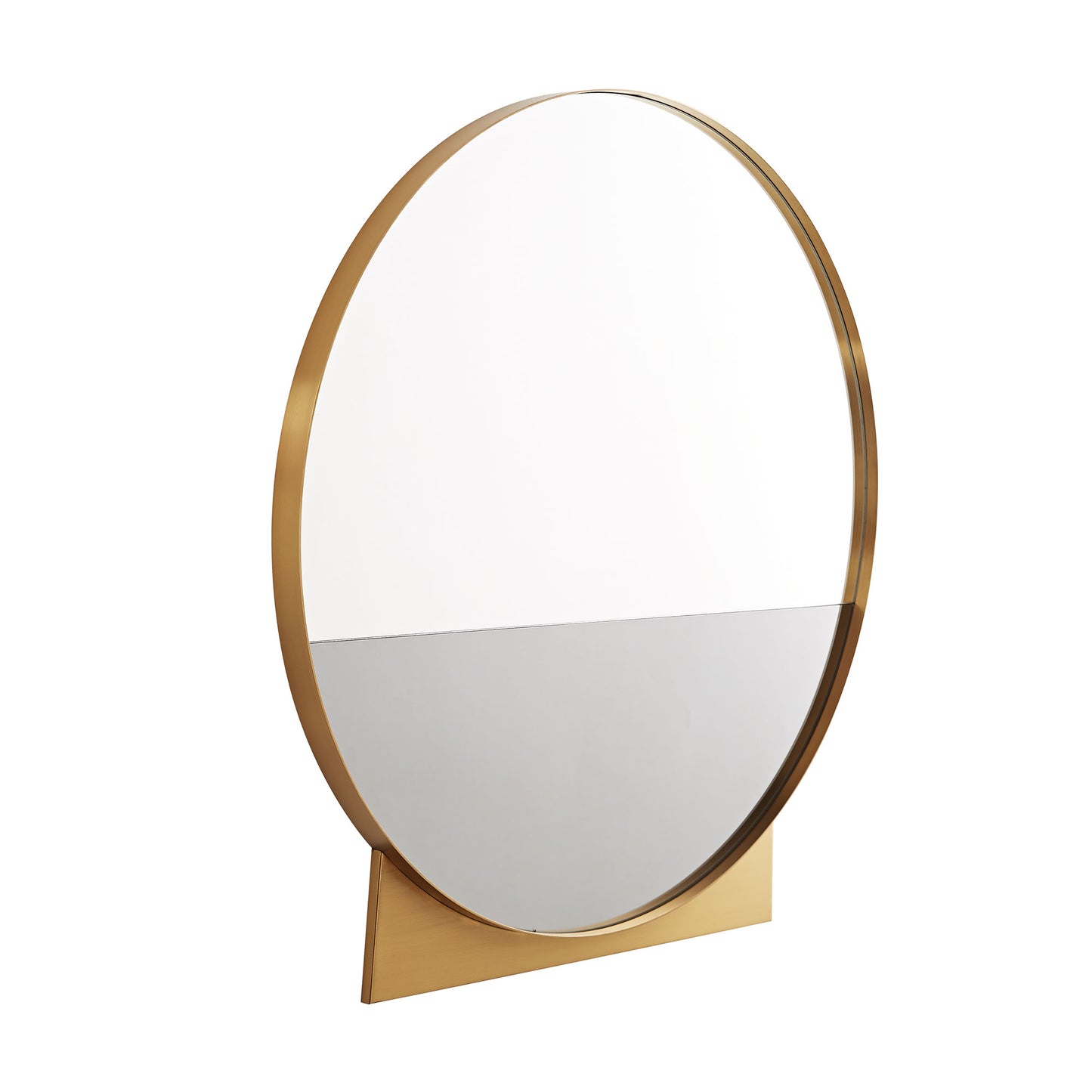 Datum Mirror Antique Brass Frame - Two-Tone Clear and Smoke Mirror