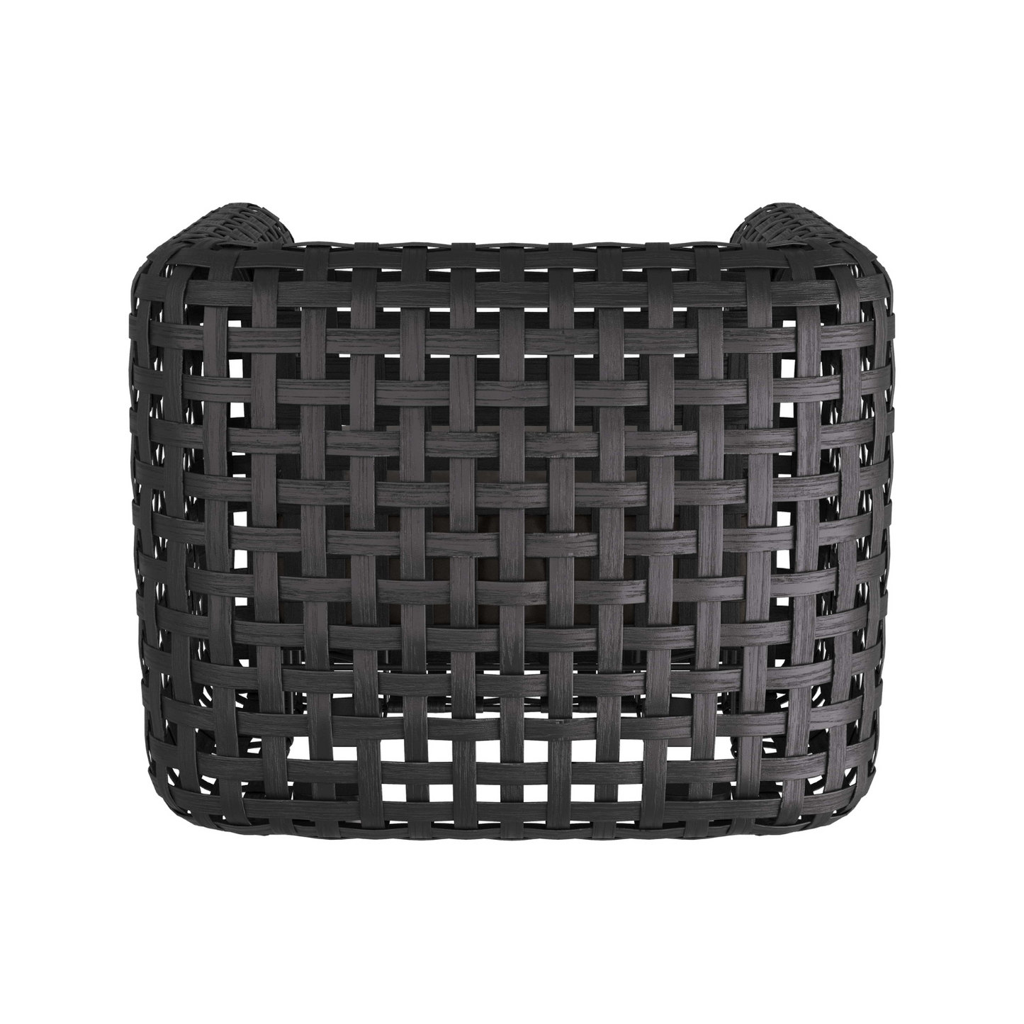 Templar Chair - Graphite Leather - Handcrafted Rattan Lounge Chair