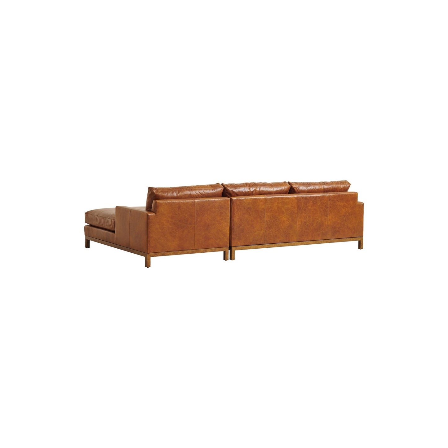 Leather LAF Sofa - Barclay Butera Horizon, 72” W - Modern Sectional
