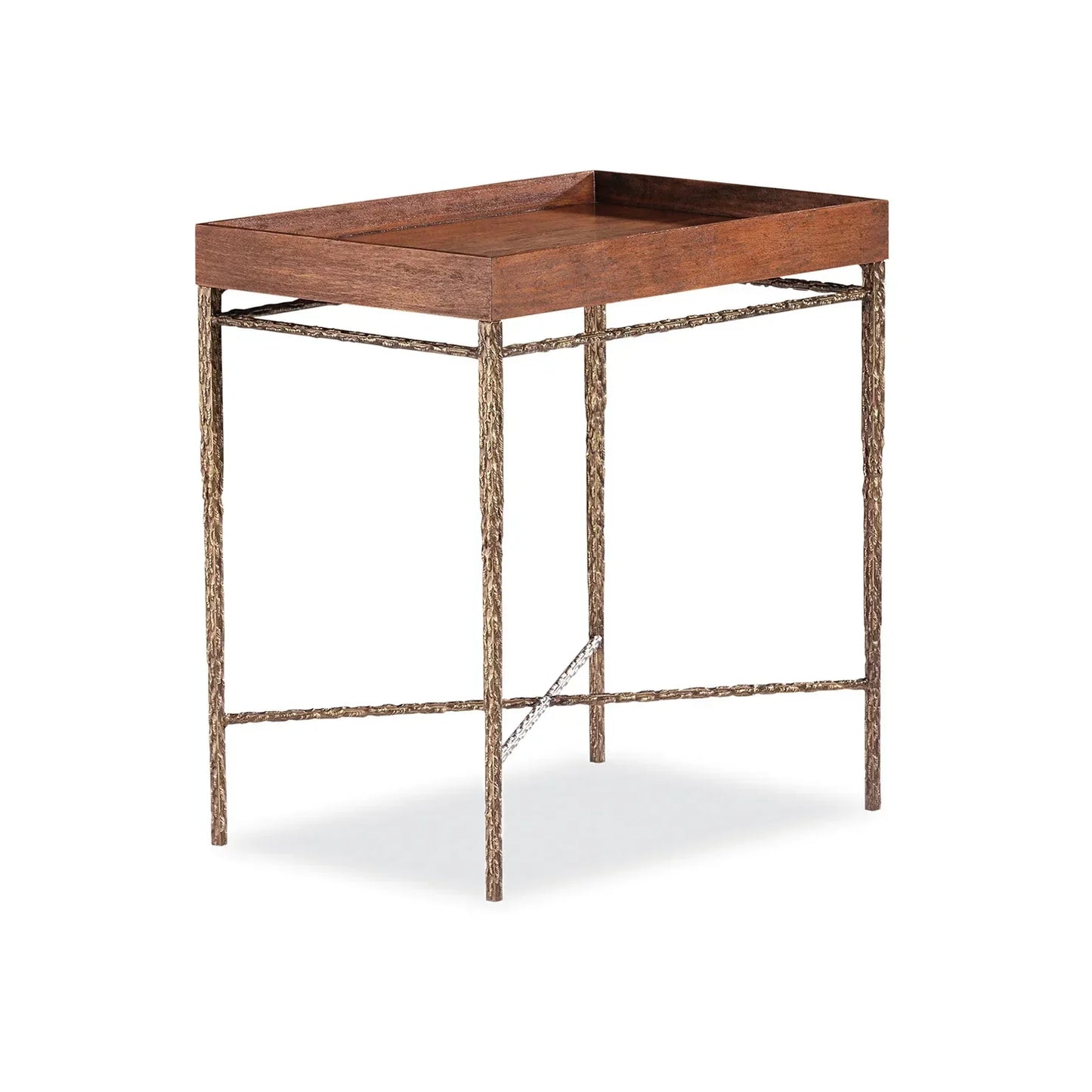 Maitland-Smith Cleve Chairside Tray Table with Metal Base