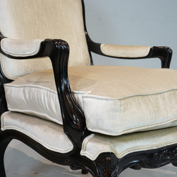 LOUIS XV FAUTEUIL WITH CUSHION by Jansen