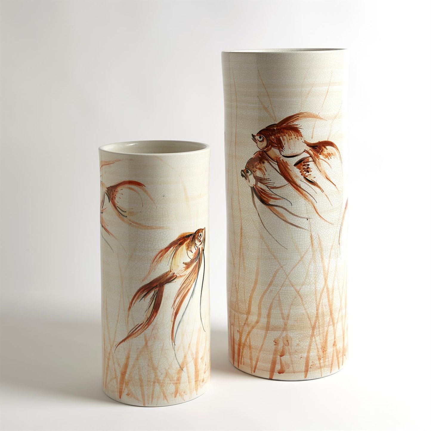 GOLDFISHVASE-HAND PAINTED