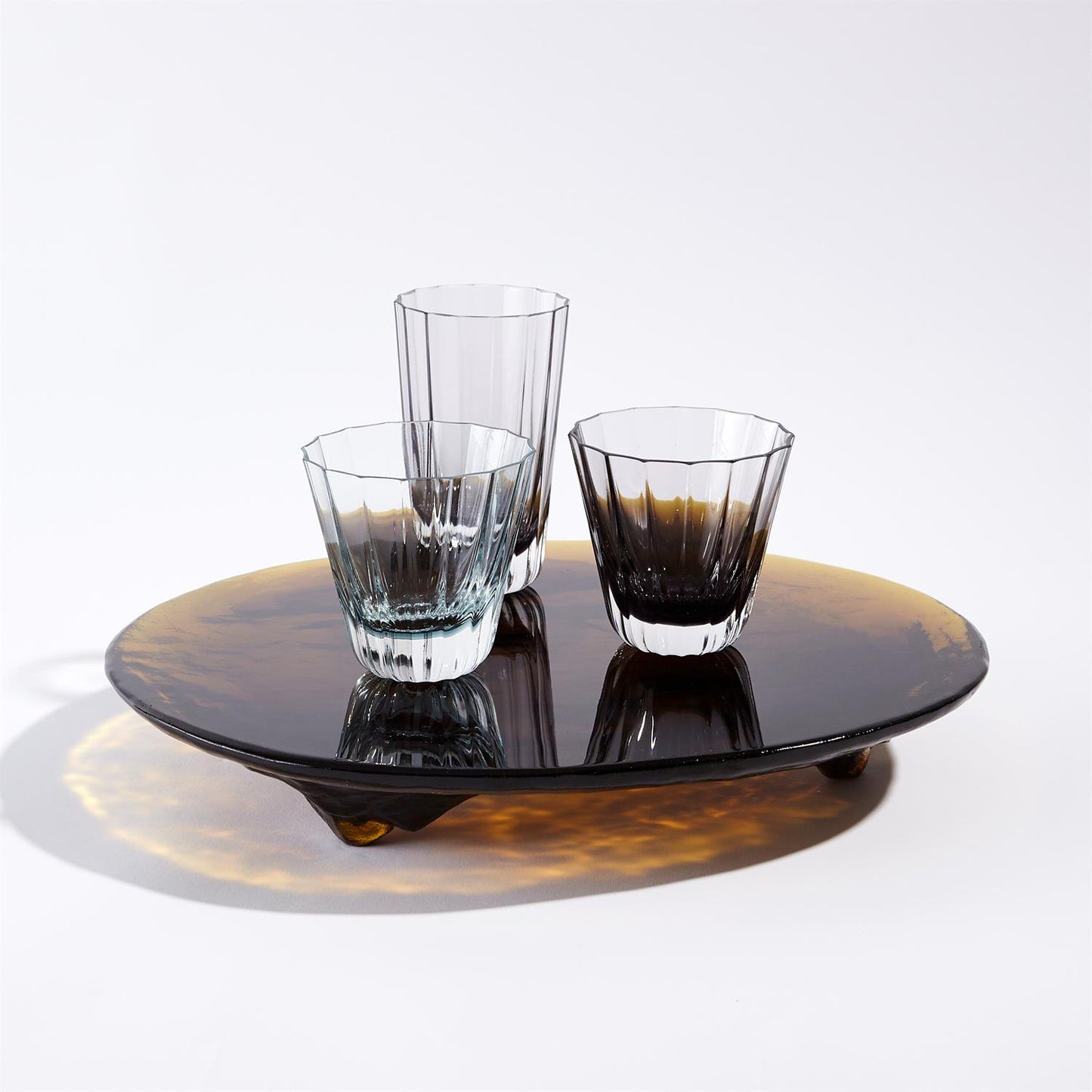 LIULI AMBER GLASS TRAYS