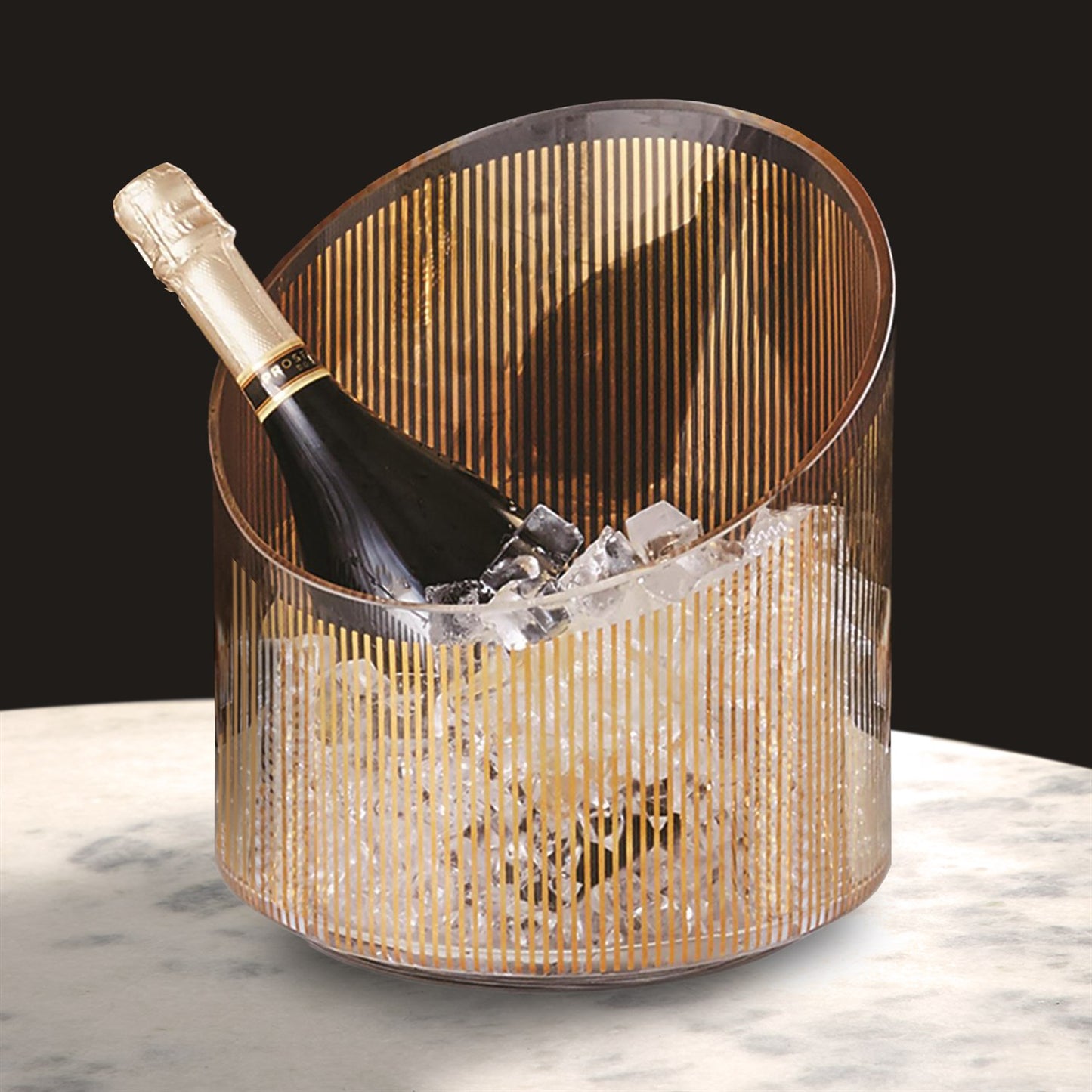 GOLD STRIPE ICE BUCKET