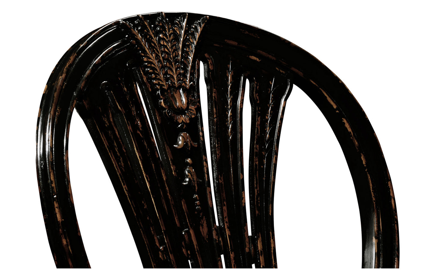 Hepplewhite Wheatsheaf Honey Black Side Chair 493760-SC-PHB-F001