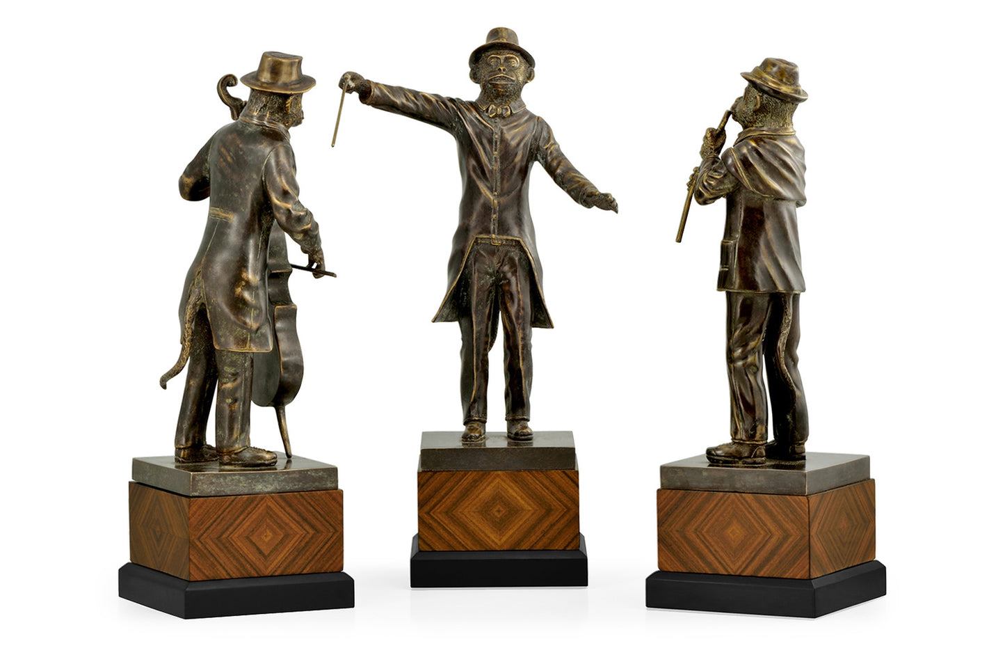Antique Dark Bronze Monkey Orchestra Set 495763-DBR