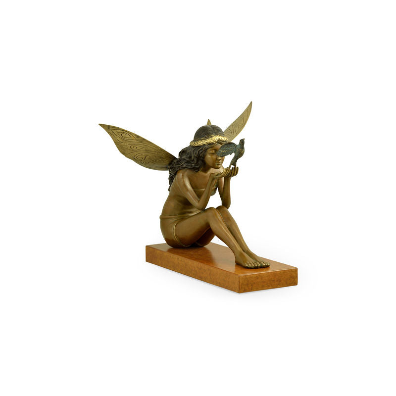 Antique Light Brown Brass Fairy