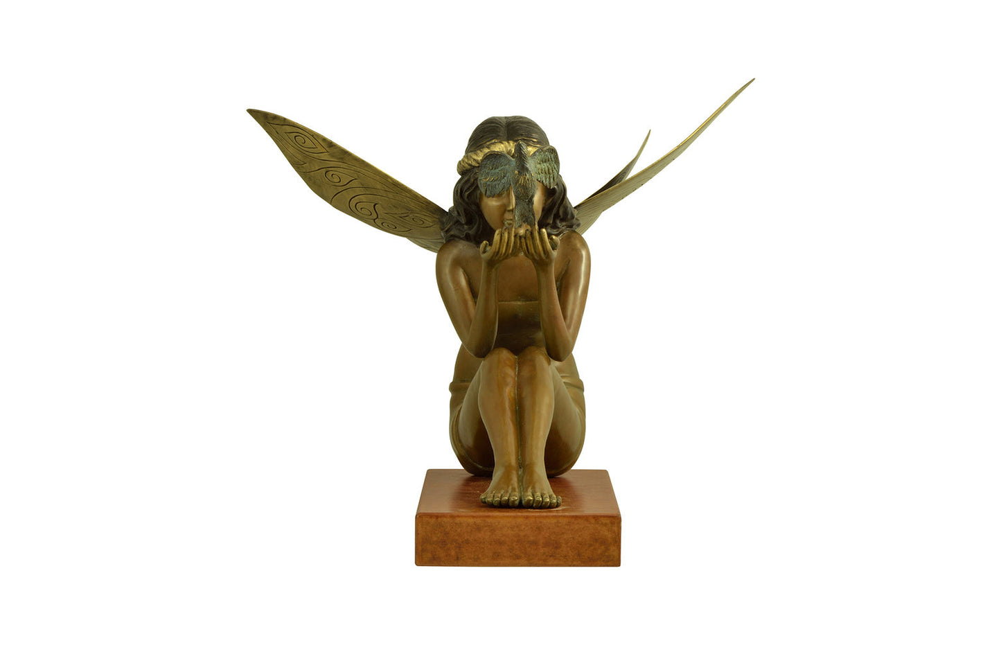 Antique Light Brown Brass Fairy