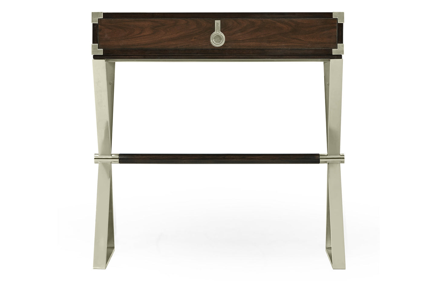 Campaign Style Dark Santos Rosewood Flip-Top Desk