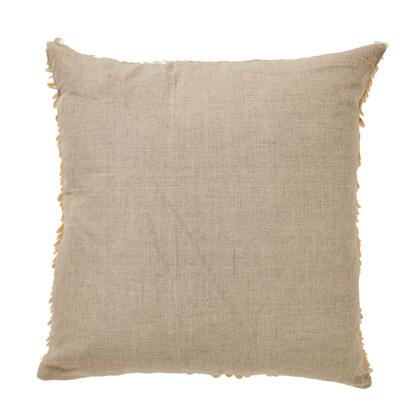 MOTHER OF PEARL BEADED PILLOW-IVORY