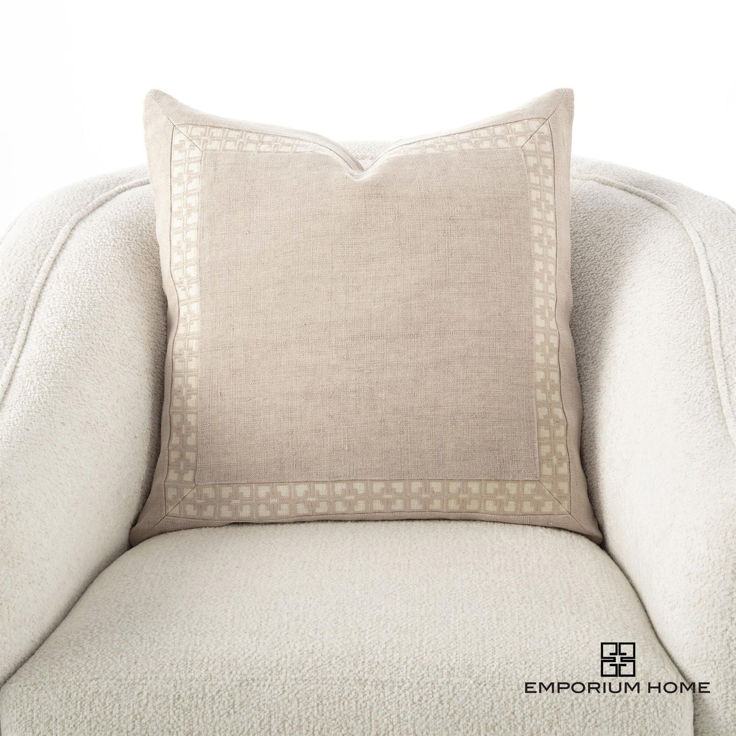 ICON PILLOW-ROSE ON CREAM