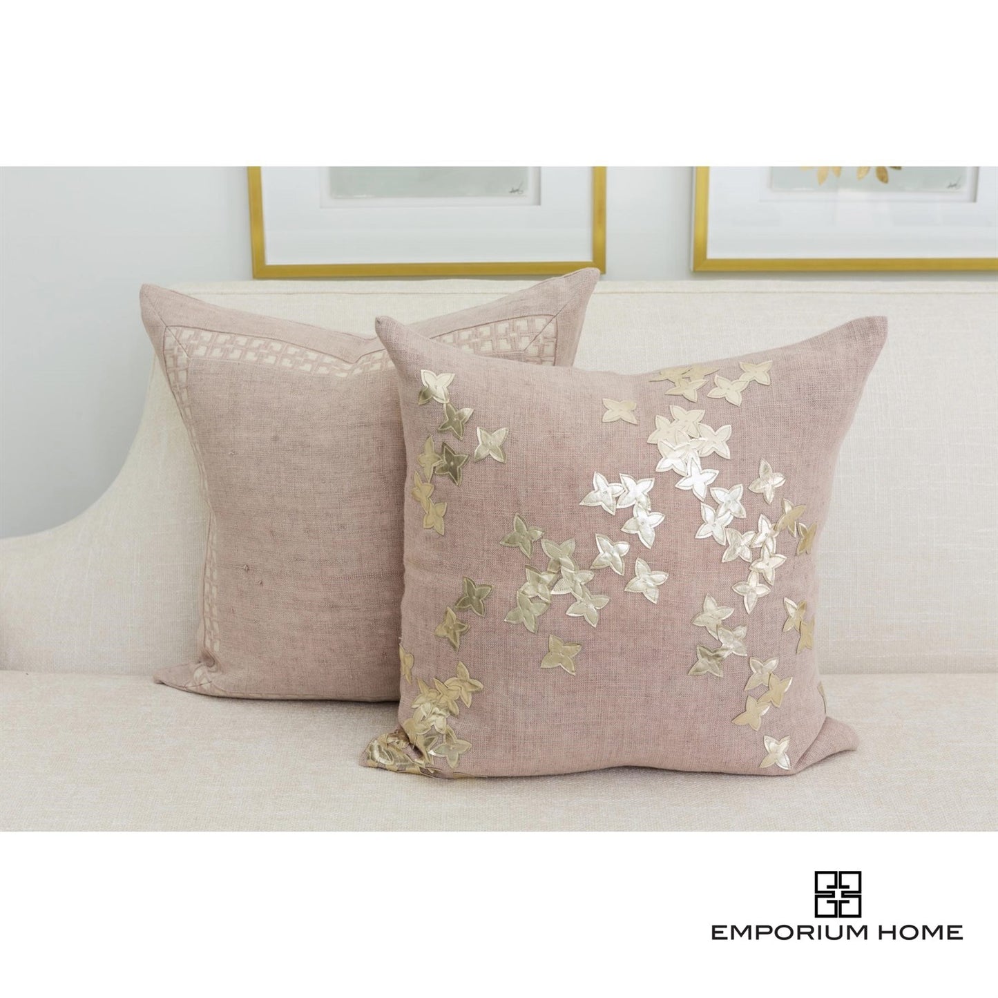 ICON PILLOW-ROSE ON CREAM