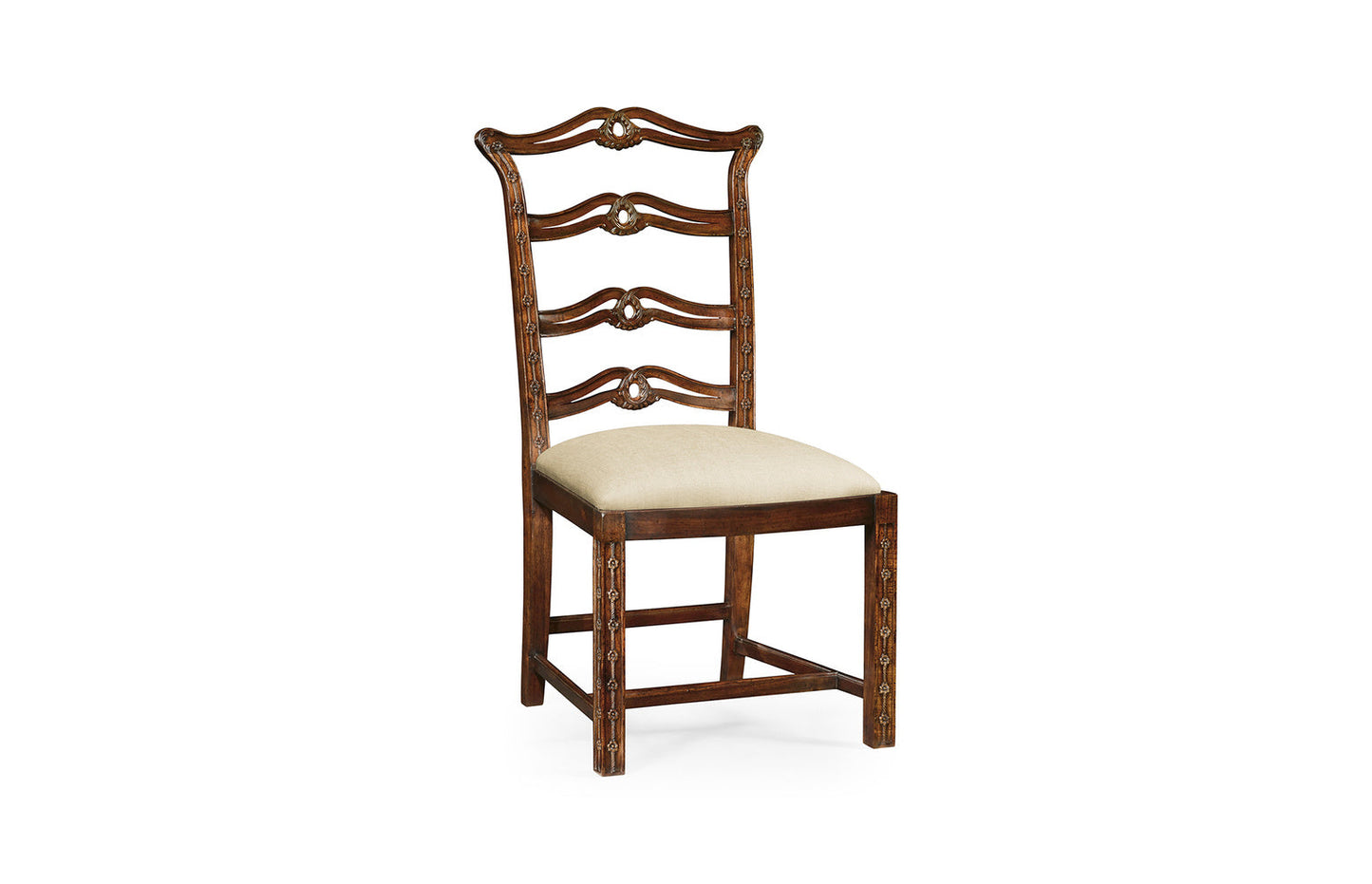 Chippendale style mahogany pierced back dining side chair