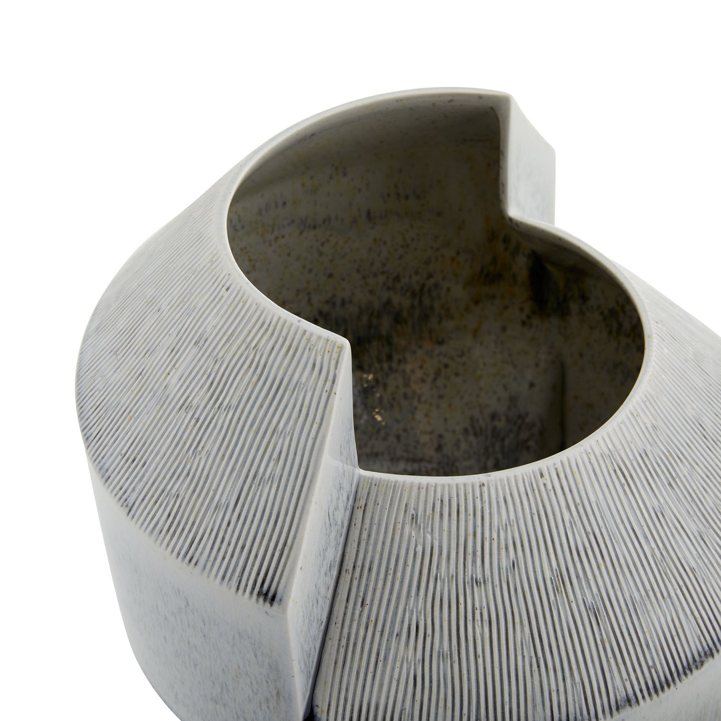 Marley Vase - Unique Porcelain Sculptural Design - Ice Reactive Glaze - Contemporary Home Decor
