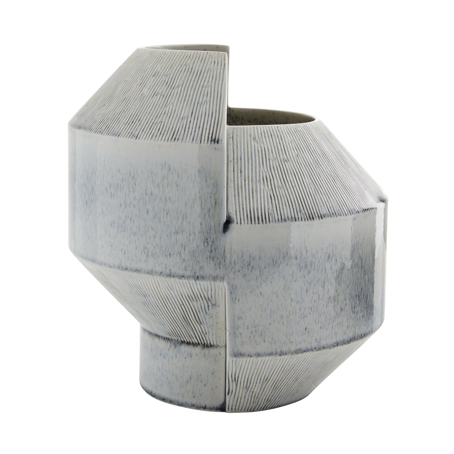 Marley Vase - Unique Porcelain Sculptural Design - Ice Reactive Glaze - Contemporary Home Decor