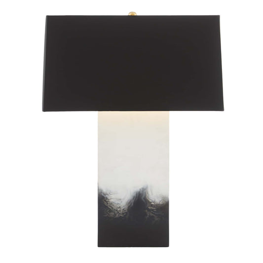 Shelby Lamp - Contemporary Black and White Resin Table Lamp