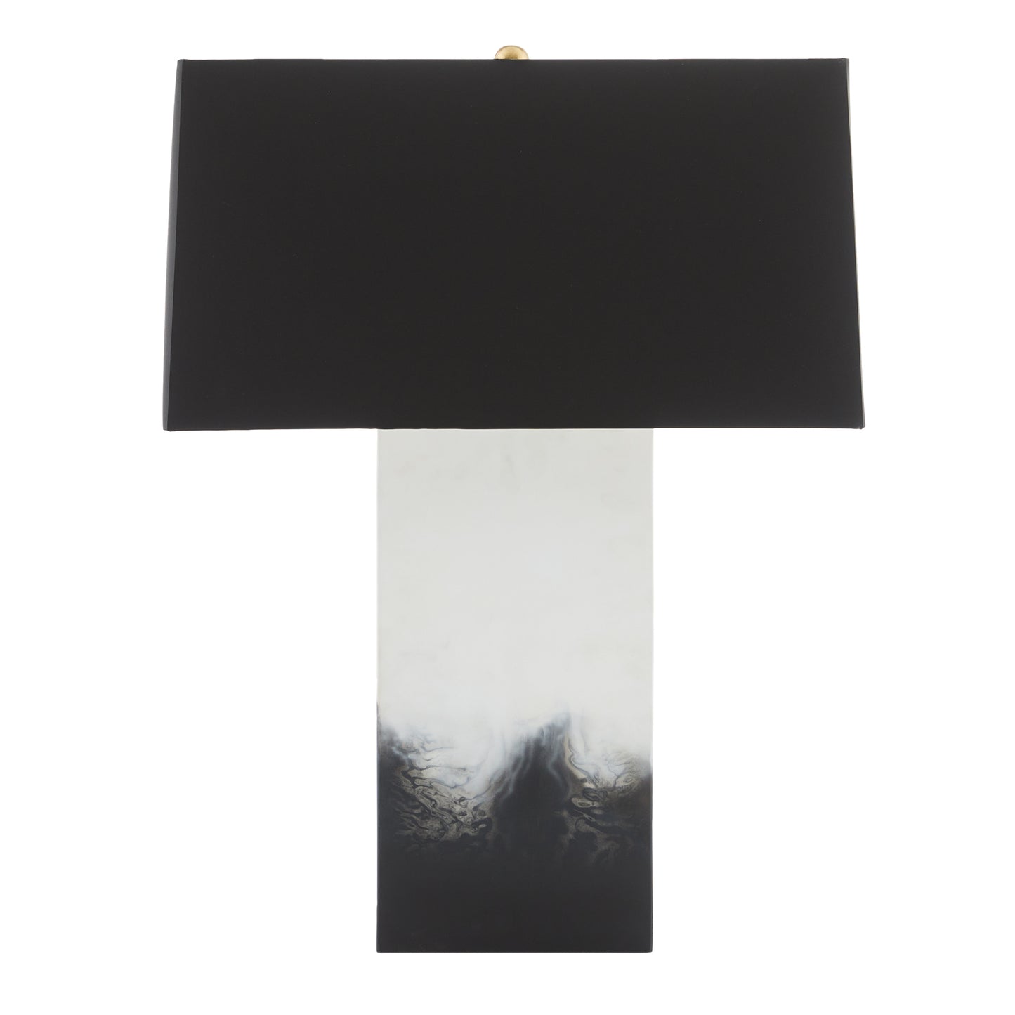Shelby Lamp - Contemporary Black and White Resin Table Lamp