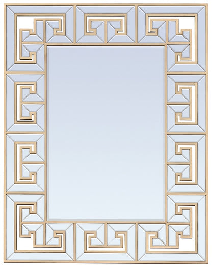 Greek Key Elegance - Modern Wall Mirror with Classic Greek Key Design for Timeless Home Decor